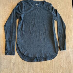 Athleta Charcoal Long Sleeve Tee